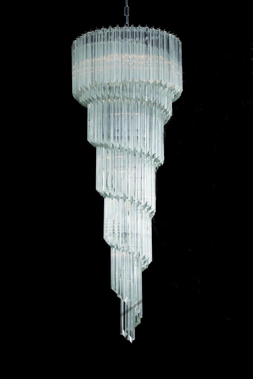 Modern Spiral Chandelier by Fabio Ltd. For Sale