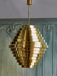 "Spiral" Chandelier in Brass by Studio Glustin