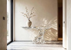 Consolle a spirale - Consolle da ingresso scultorea in acrilico per il soggiorno