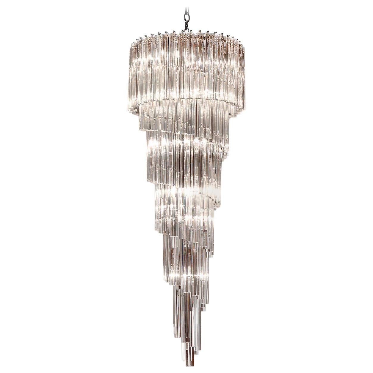 Spiral Crystal Chandelier