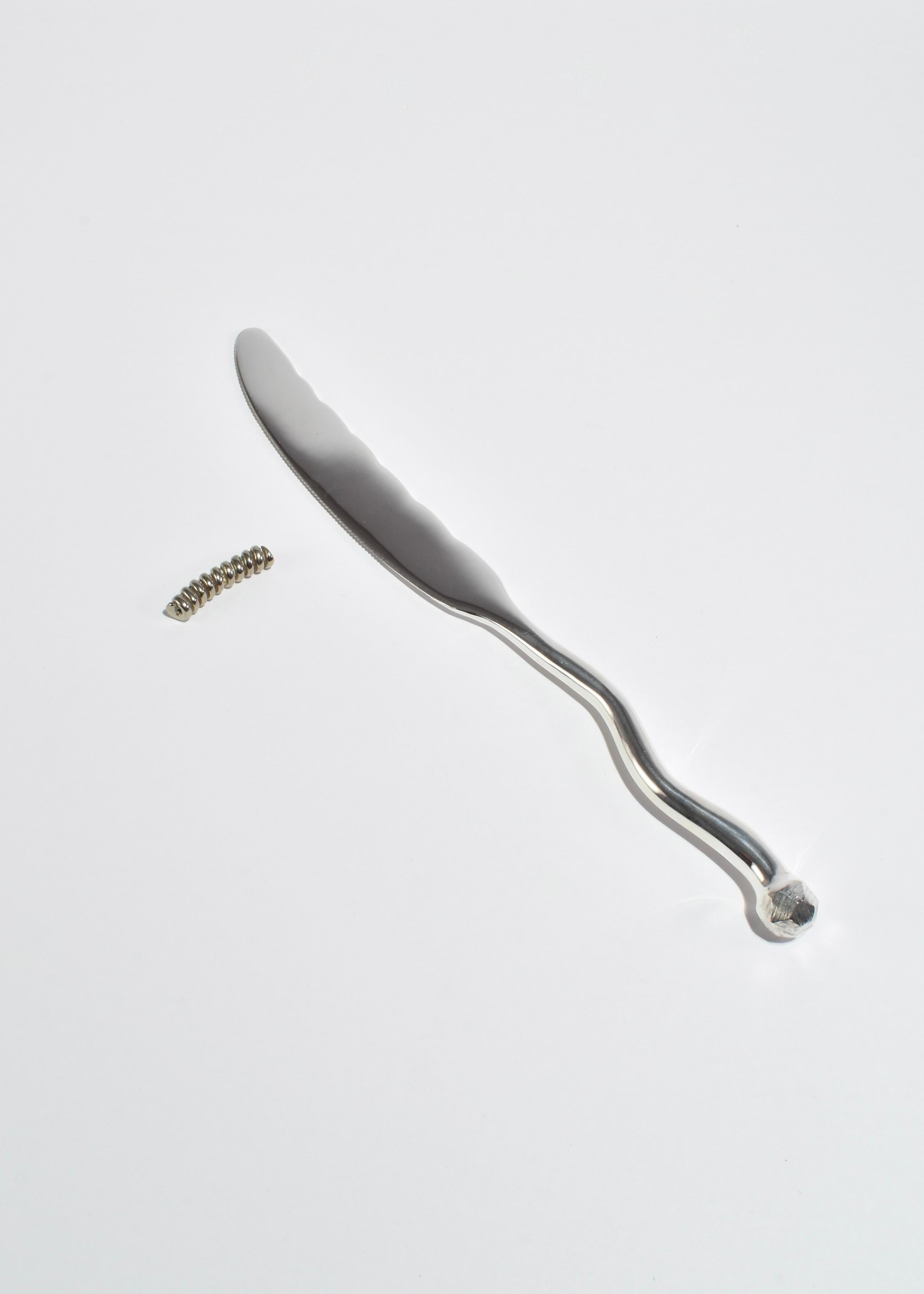 Brass Spiral Cutlery Rest Set For Sale