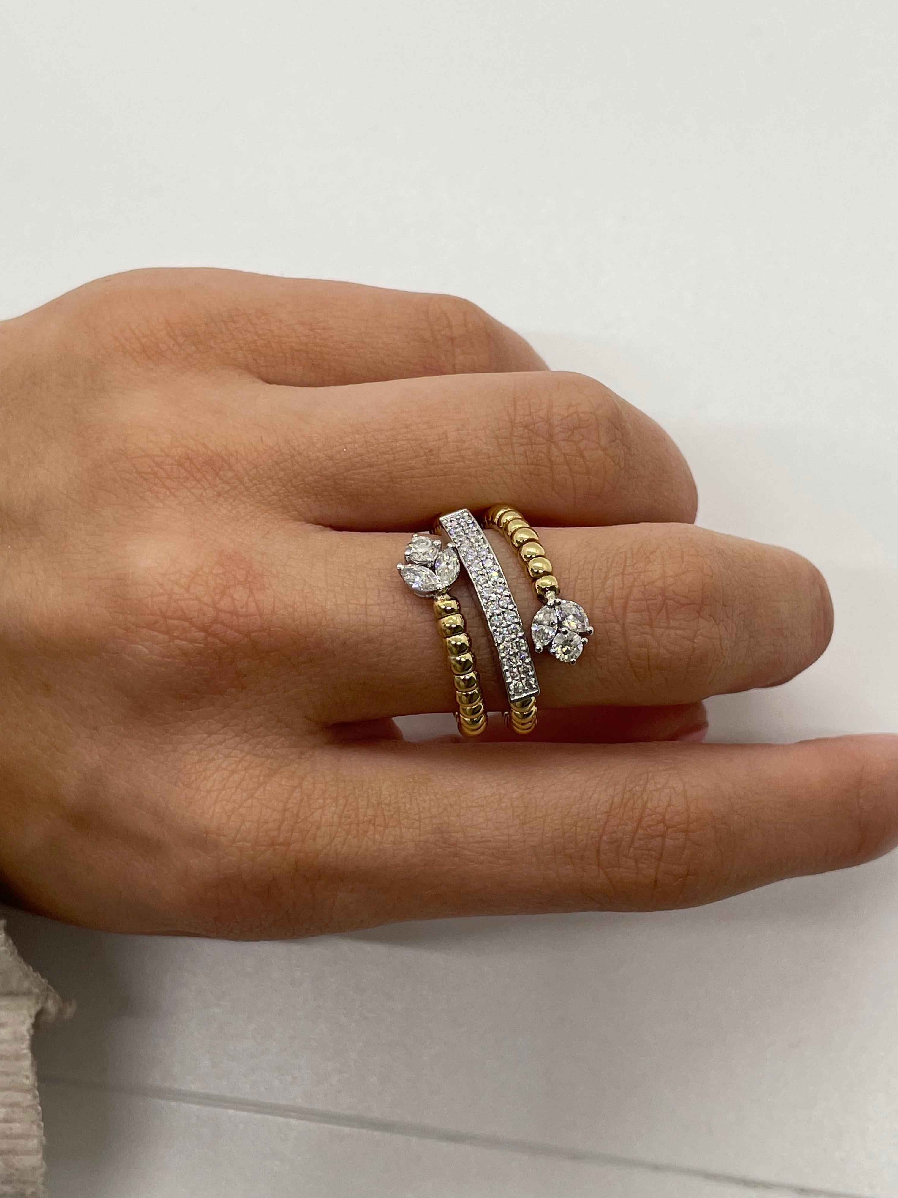 For Sale:  Spiral Diamond Ring in 18K Rose Gold 4