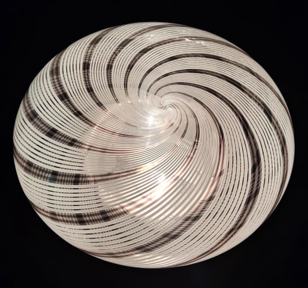 20th Century Spiral Flush Mount by Venini For Sale