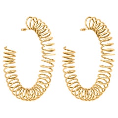 Spiral Hoops, 18 Carat Gold Plated 