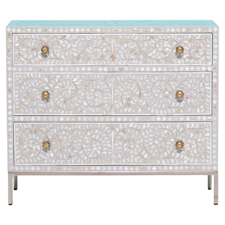gold inlay dresser Marigold 6 Drawer Dresser | Safavieh Couture