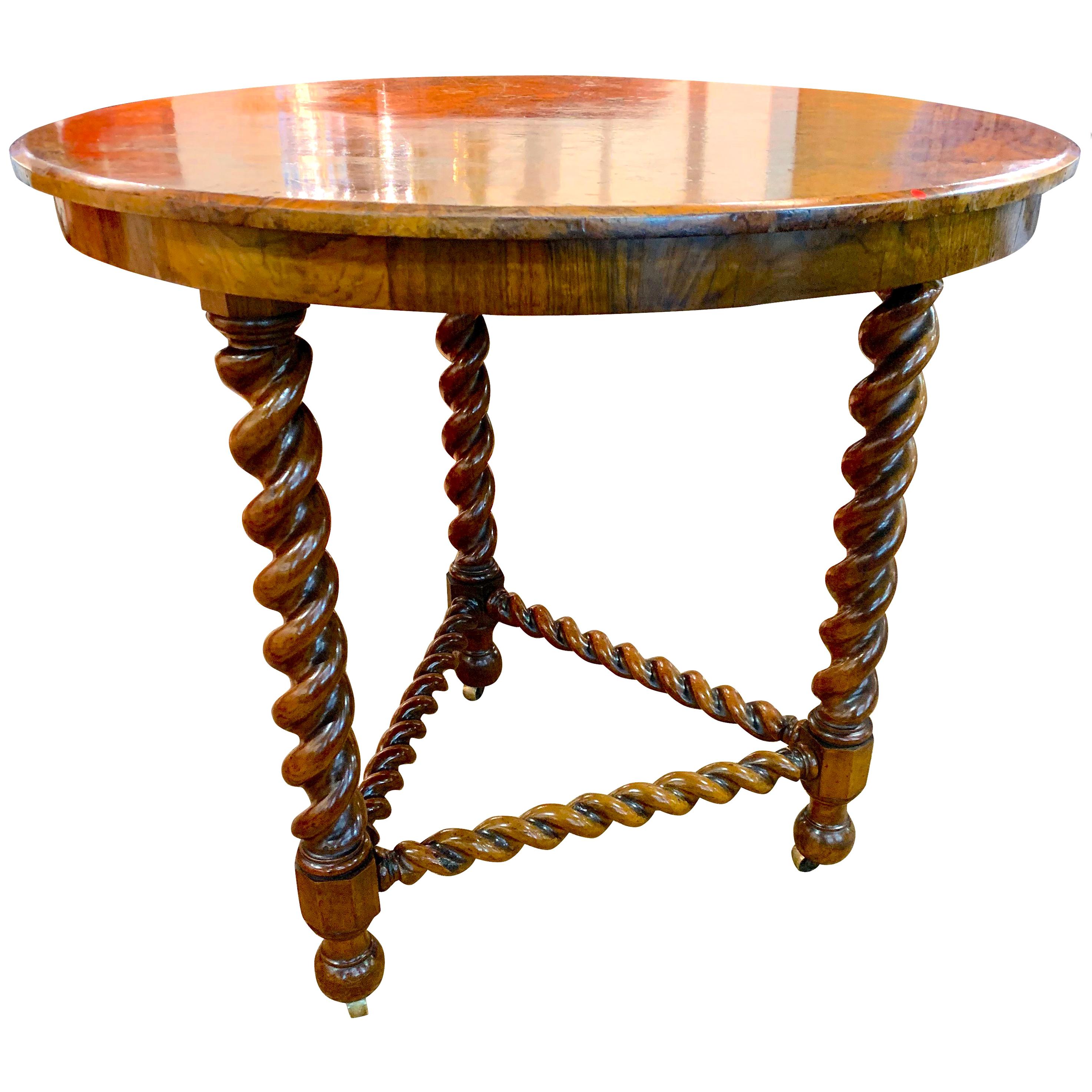 Spiral Leg Side Table, France, 19th Century