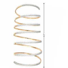 Spiral-Marquise-Motiv-Diamant-Armreif aus 18 Karat Weiß- und Roségold