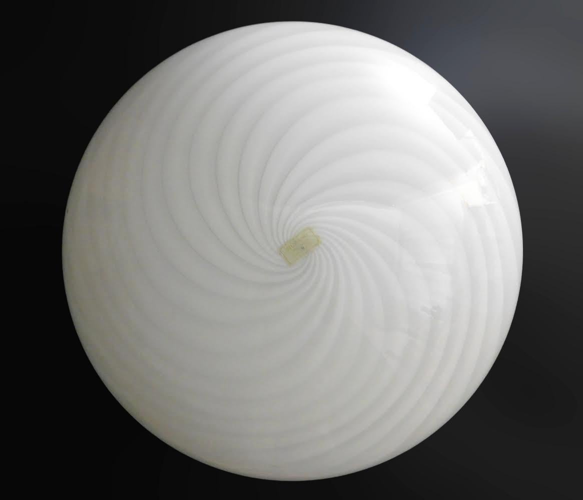 Spirale Whiting bianco Murano - Montaggio ad incasso In condizioni buone in vendita a Los Angeles, CA