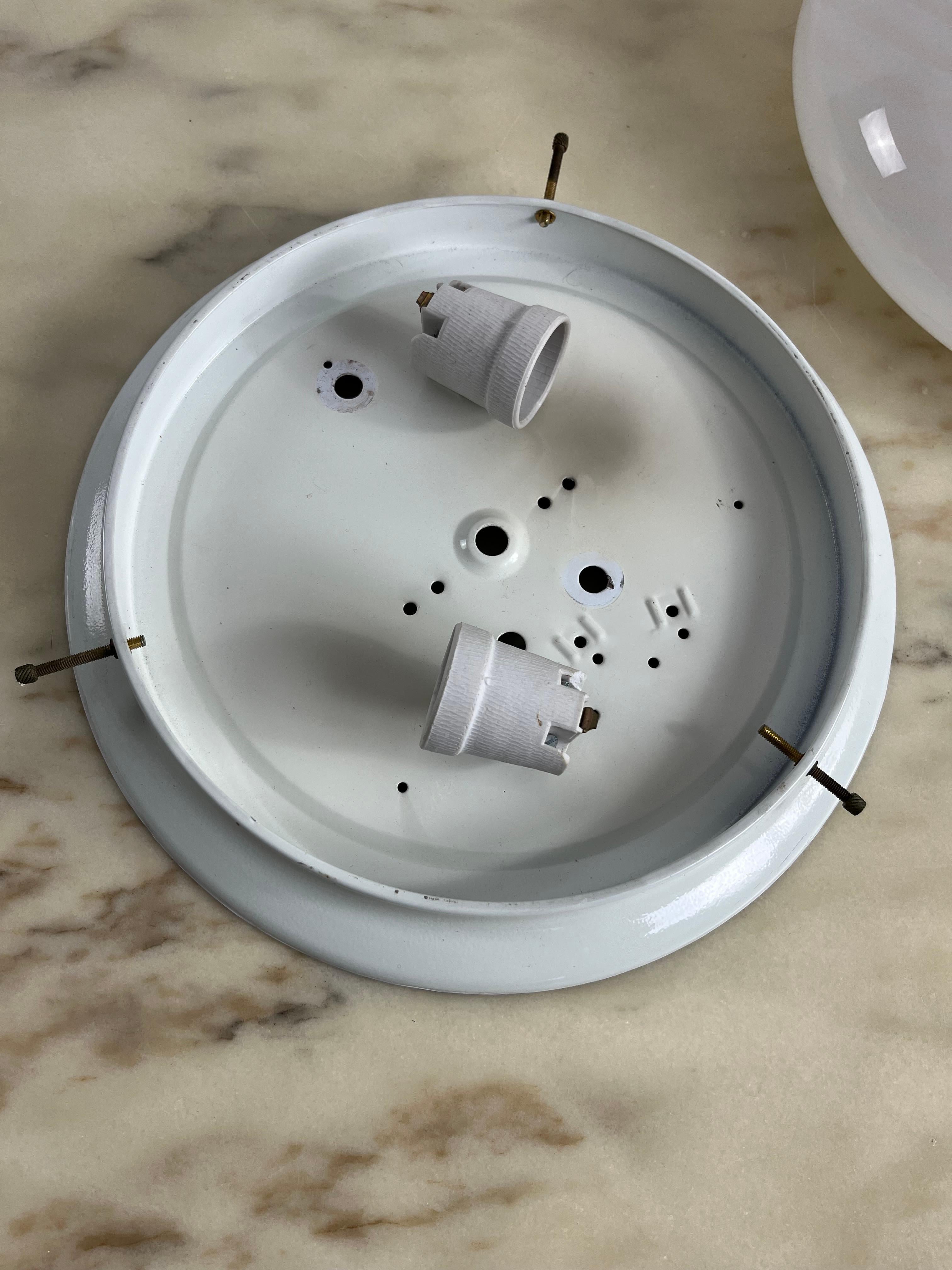 Spiral Murano Glass Ceiling Light Attributed To Venini, 1960s For Sale 3