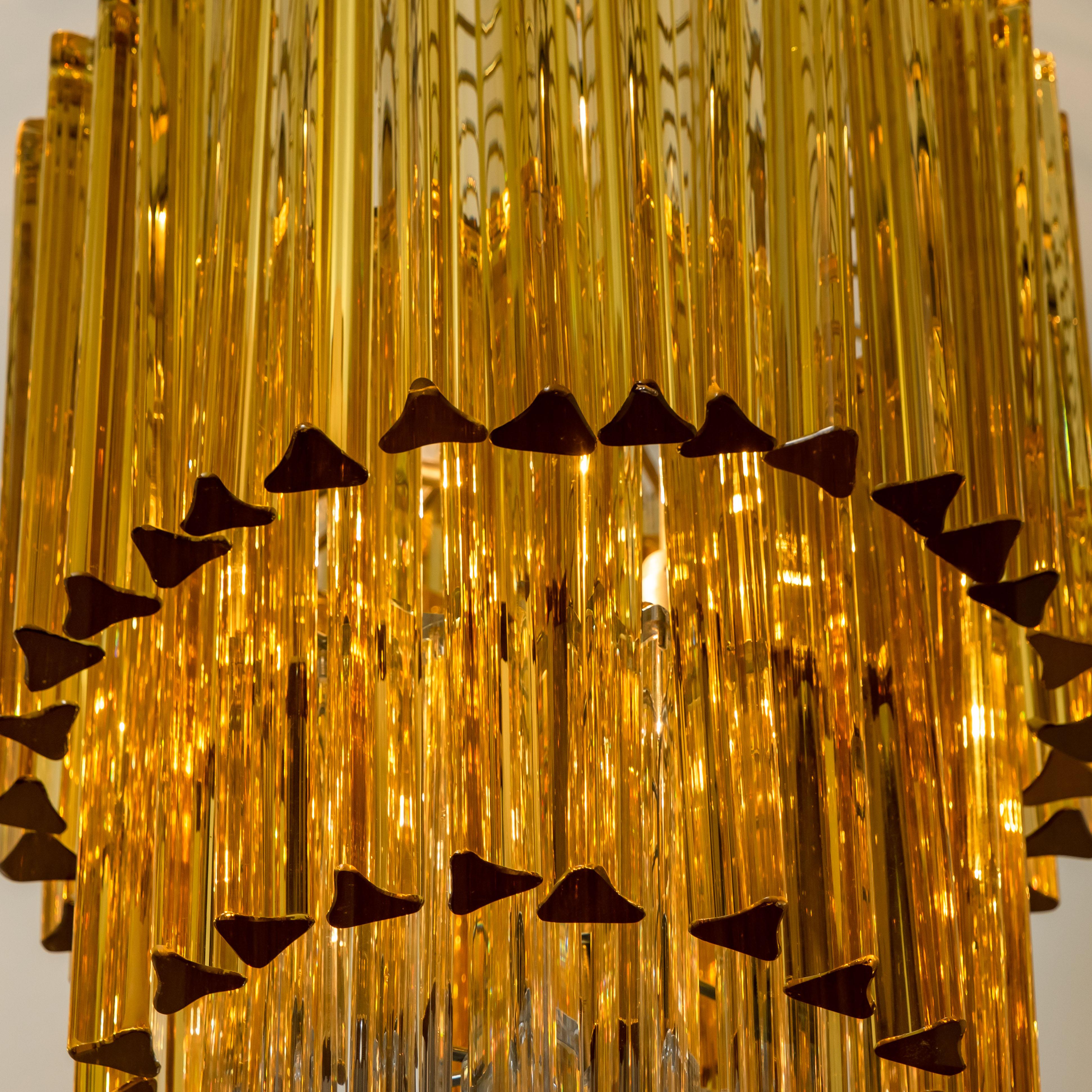 Spiral Murano Glass Chandelier by Venini For Sale 4
