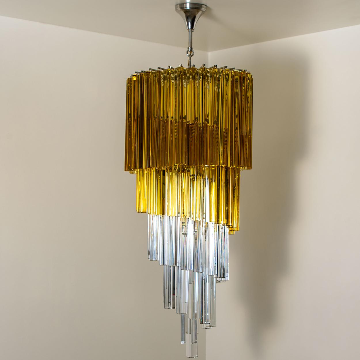 Spiral Murano Glass Chandelier by Venini For Sale 12