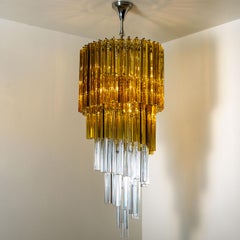 Spiral Murano Glass Chandelier by Venini