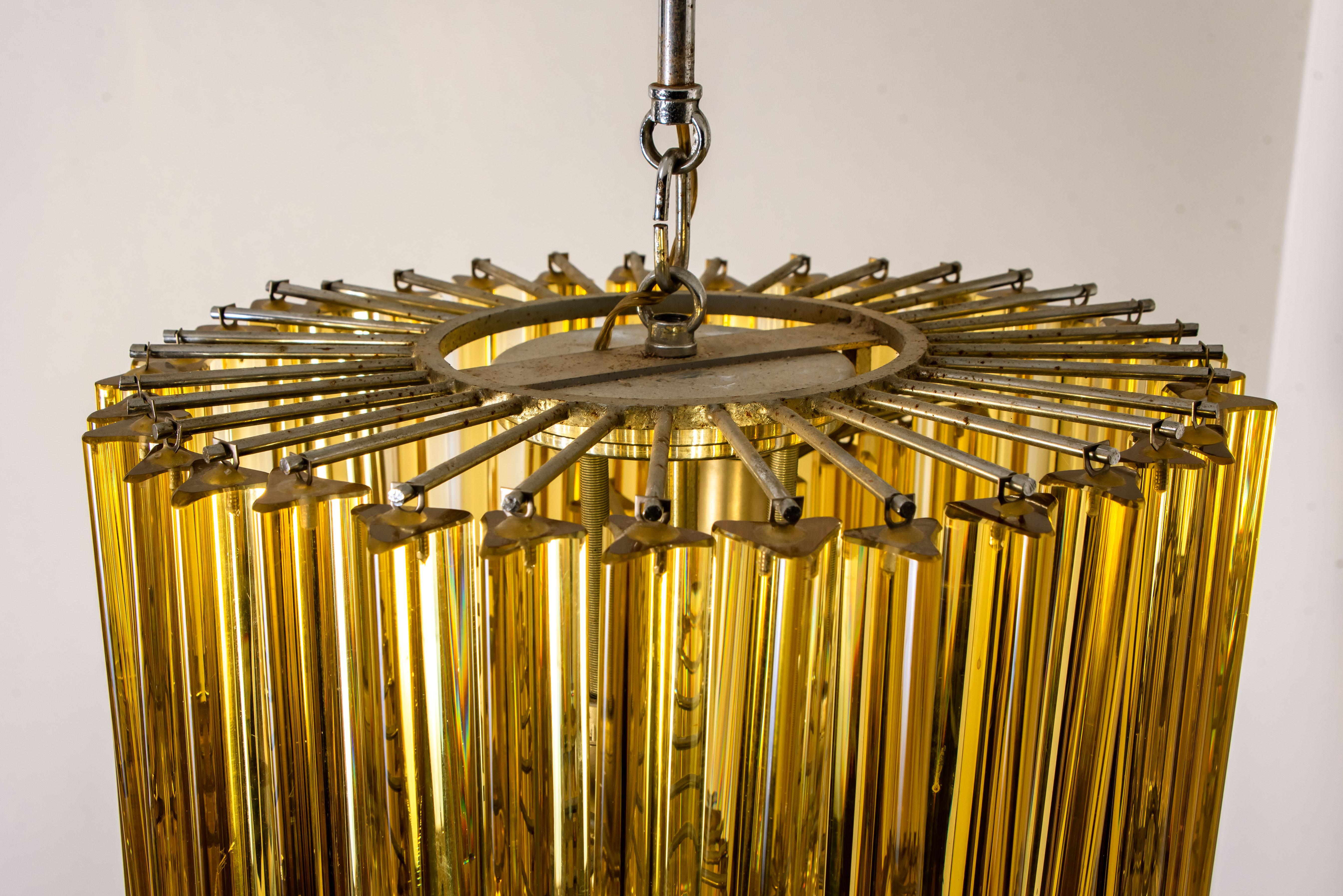 Spiral Murano Glass Chandelier by Venini For Sale 2