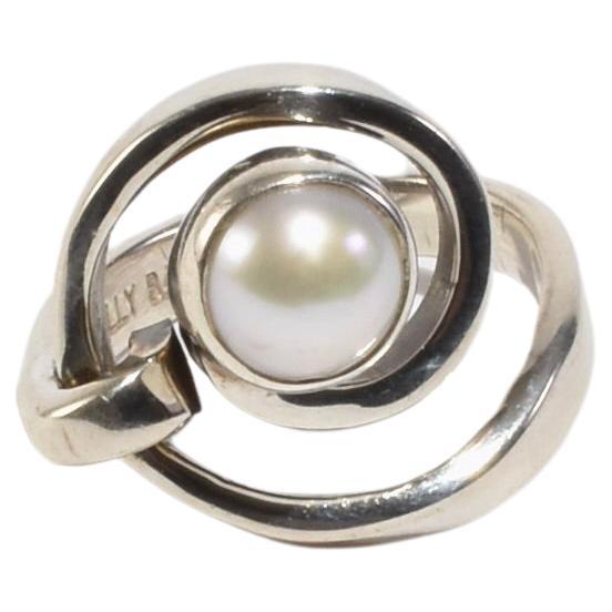 Spiral Pearl Ring For Sale