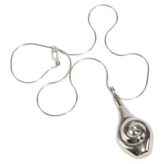 Spiral Perfume Pendant Necklace