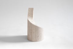 Spiral Sculpture  in Travertine Stone Handcrafted in Portugal by Origin Made