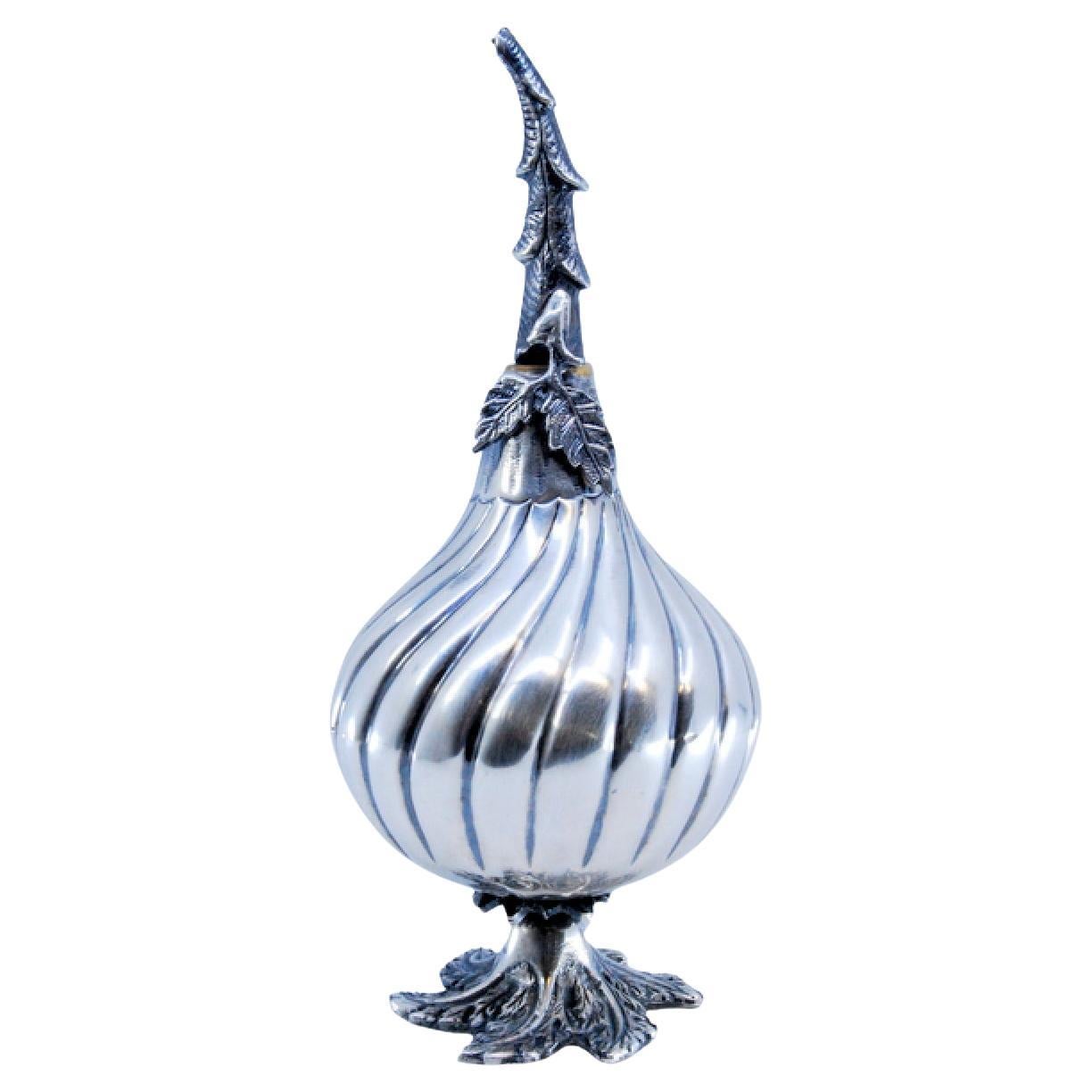 Spiral silver rose water tumbler For Sale