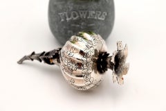 Spiral silver teapot