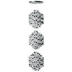 Lámpara colgante Spiral SP3 en cromo de Verner Panton