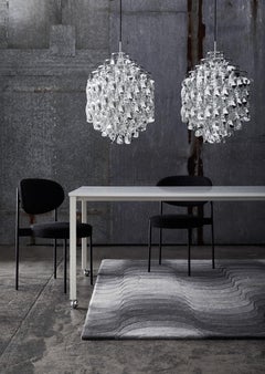 Lampe à suspension SP3 en spirale avec finition dorée de Verner Panton