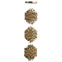 Spiral SP3 Pendant Light with Gold Finish by Verner Panton