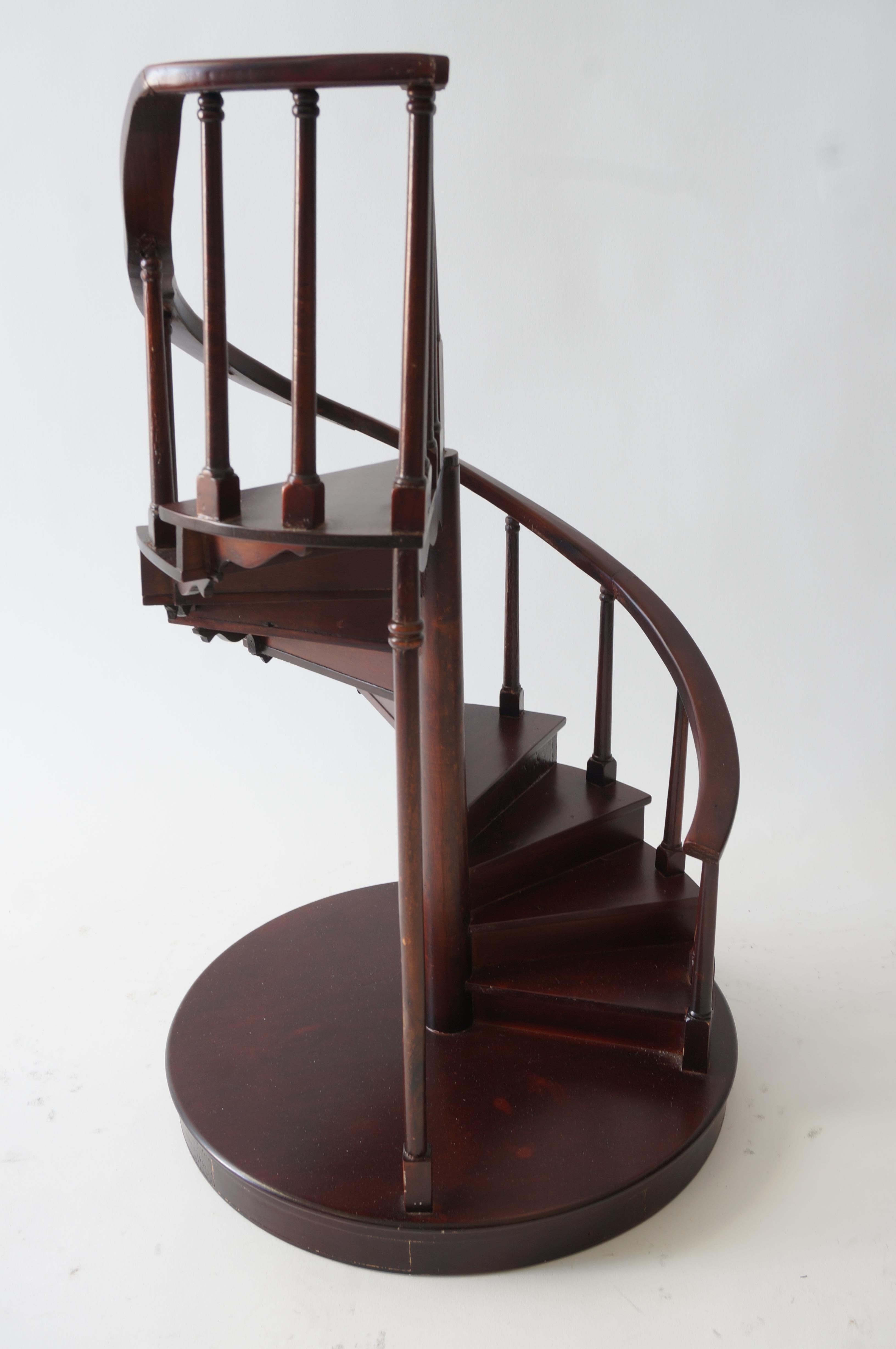 Vintage spiral staircase architectural Model in Mahogany from a Palm Beach estate

We have a similar one listed on 1stDibs 1/4