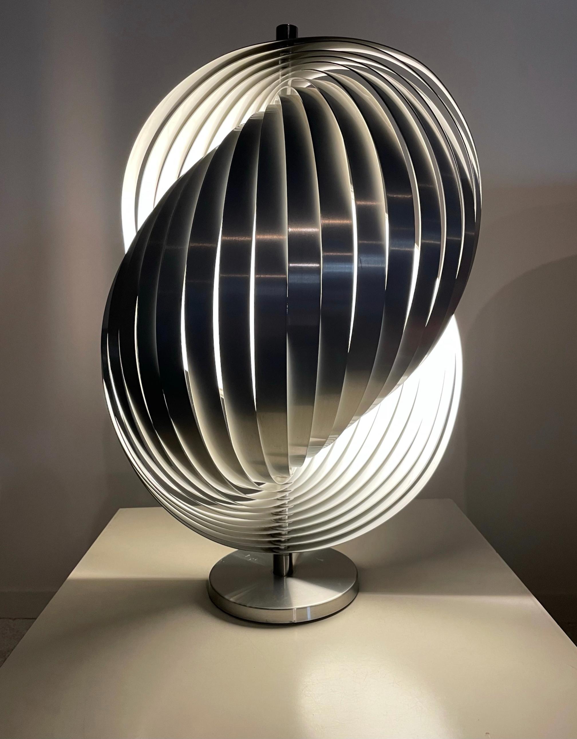 Spiral table lamp, model 