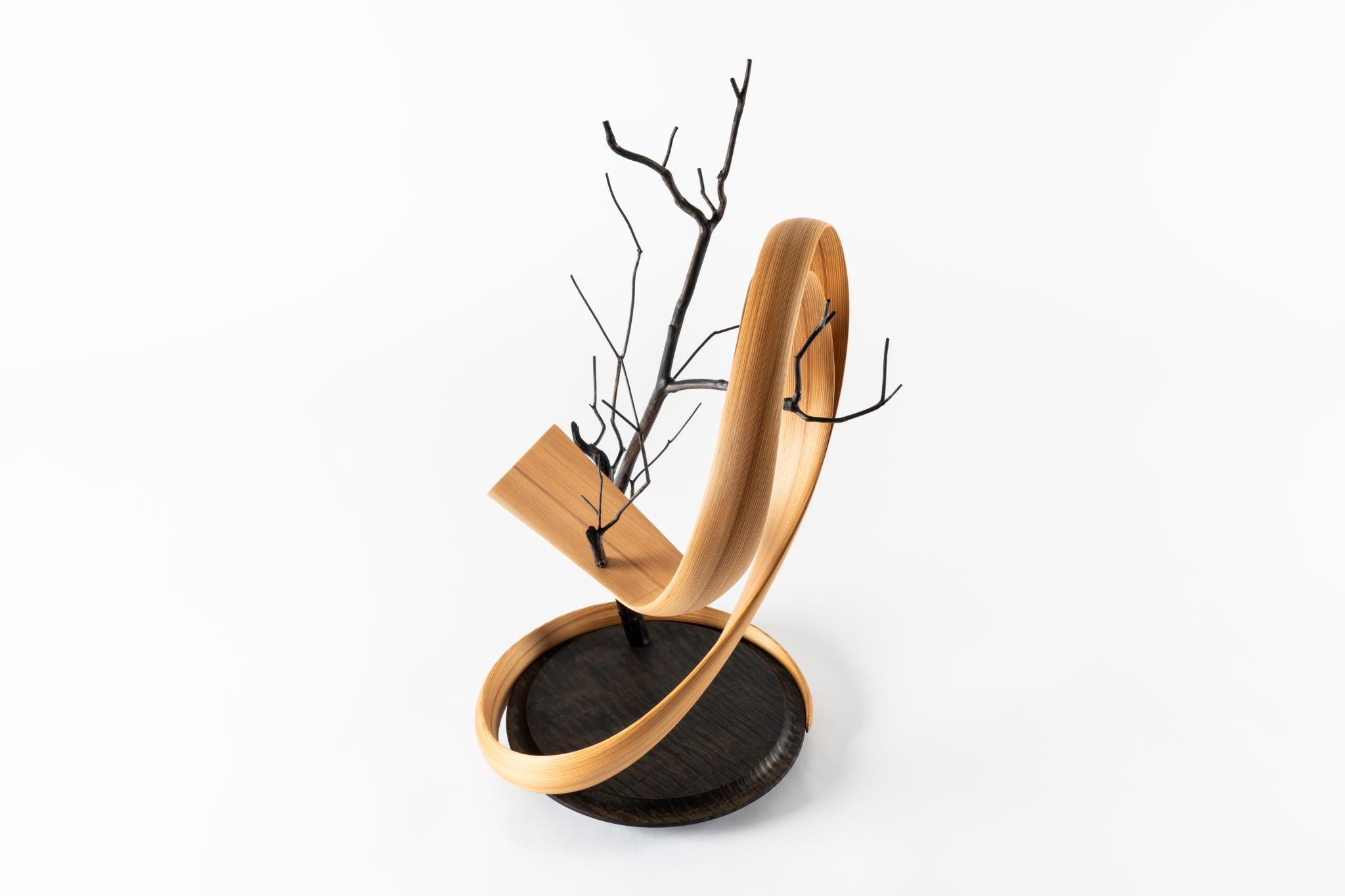 Wood Spiral5 Kenta Hirai Japanese Contemporary Bentwood Sculpture