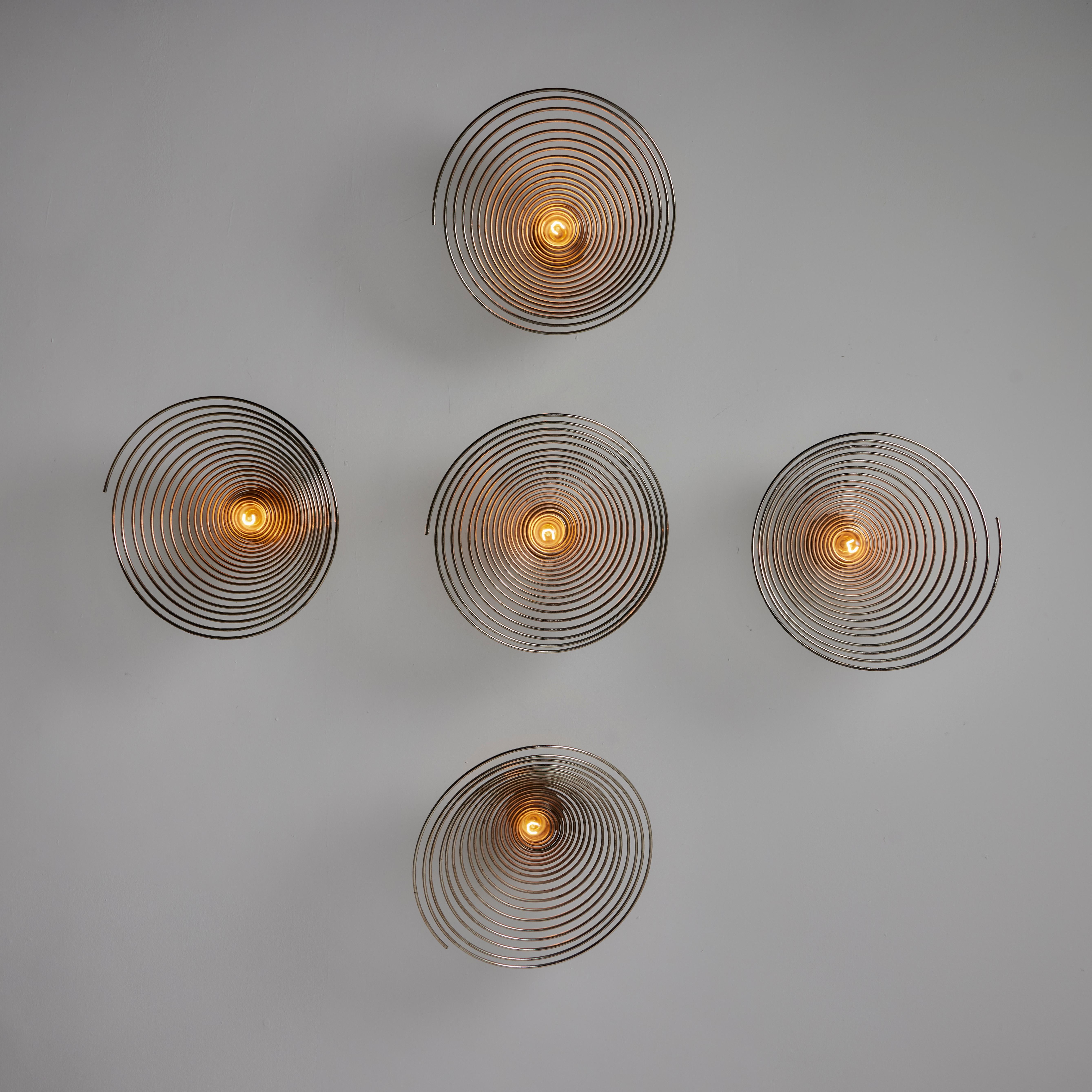 'Spirali' Ceiling or Wall Lights by Angelo Mangiarotti for Candle For Sale 4