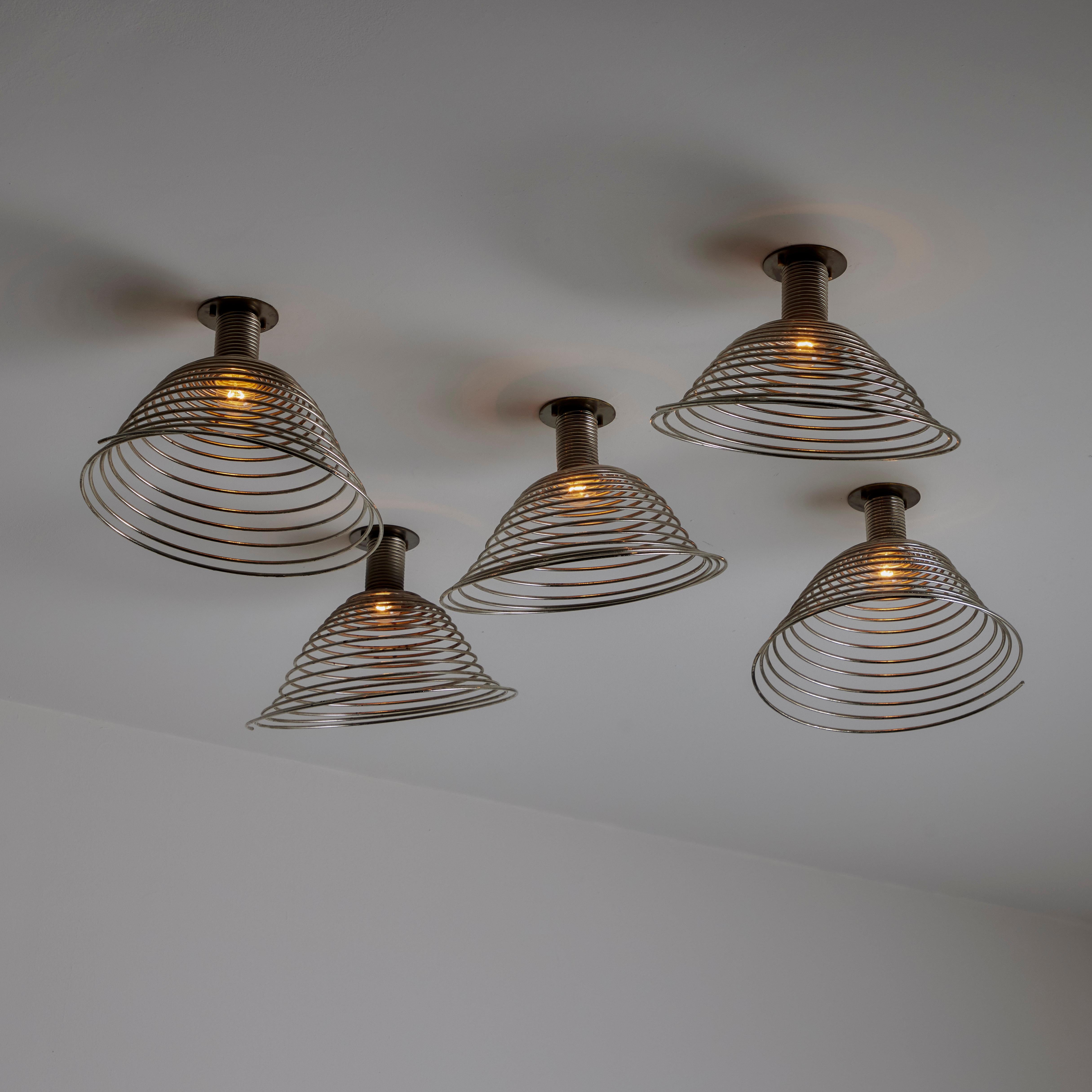 Mid-Century Modern 'Spirali' Ceiling or Wall Lights by Angelo Mangiarotti for Candle For Sale