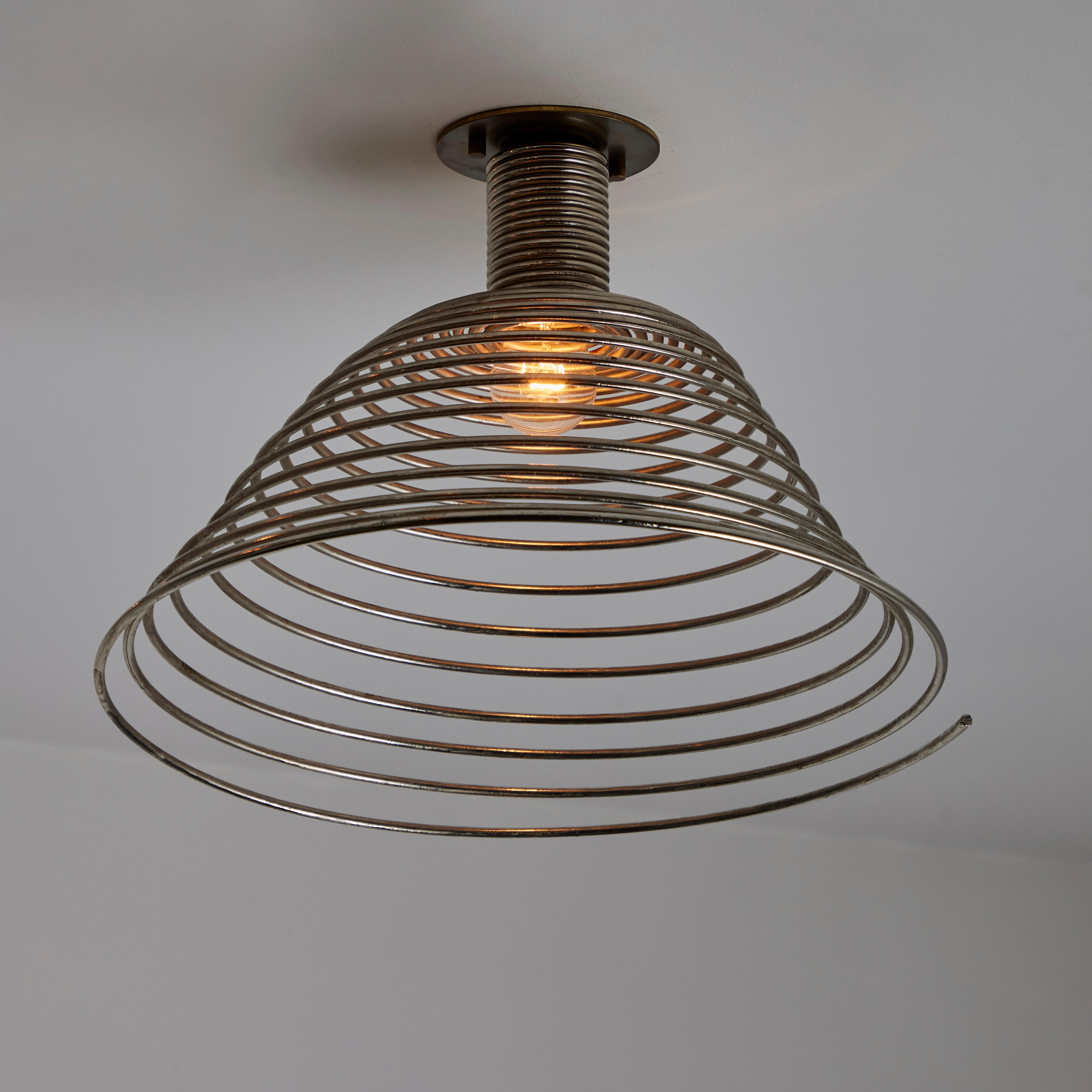 Italian Single 'Spirali' Ceiling or Wall Light by Angelo Mangiarotti for Candle For Sale