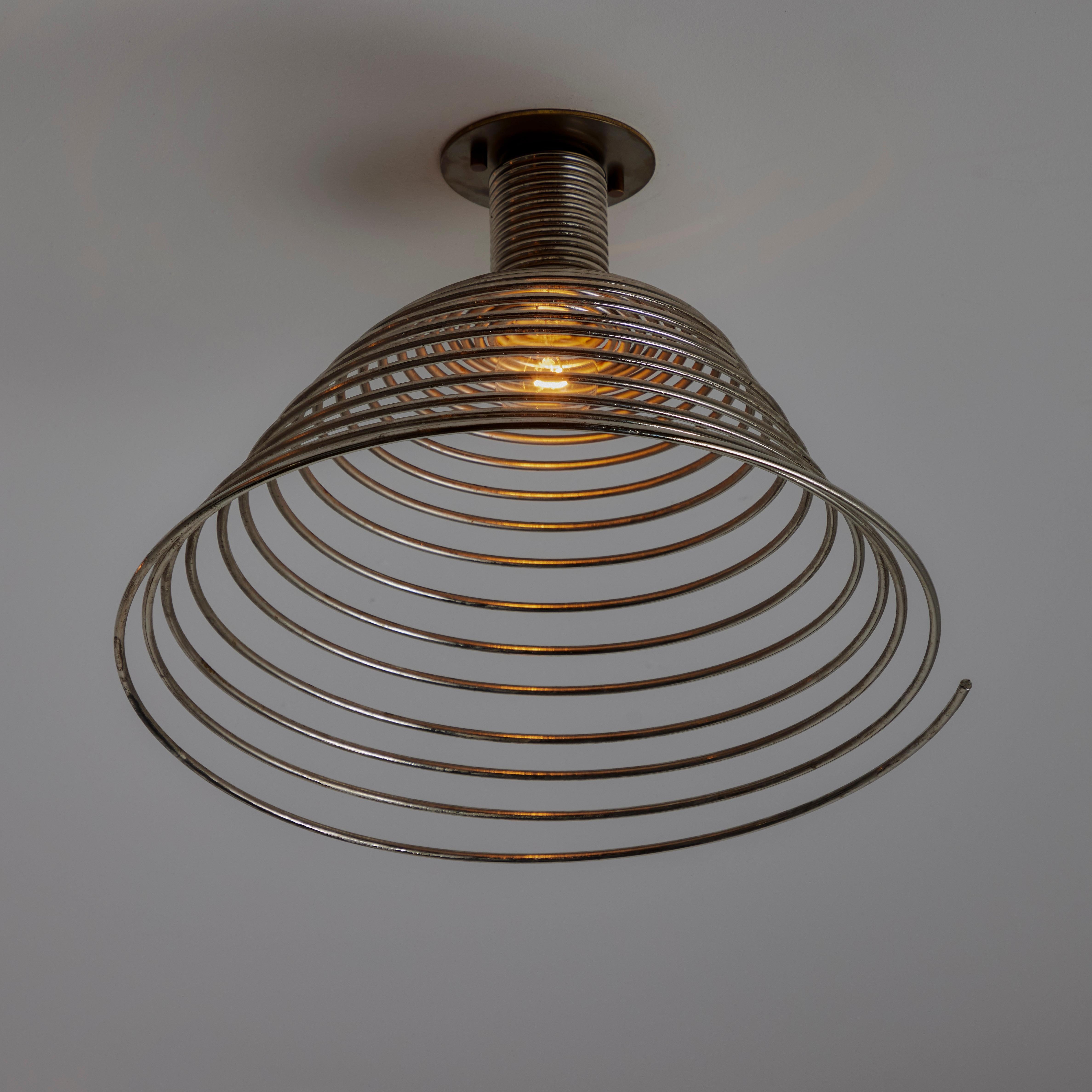 Single 'Spirali' Ceiling or Wall Light by Angelo Mangiarotti for Candle For Sale