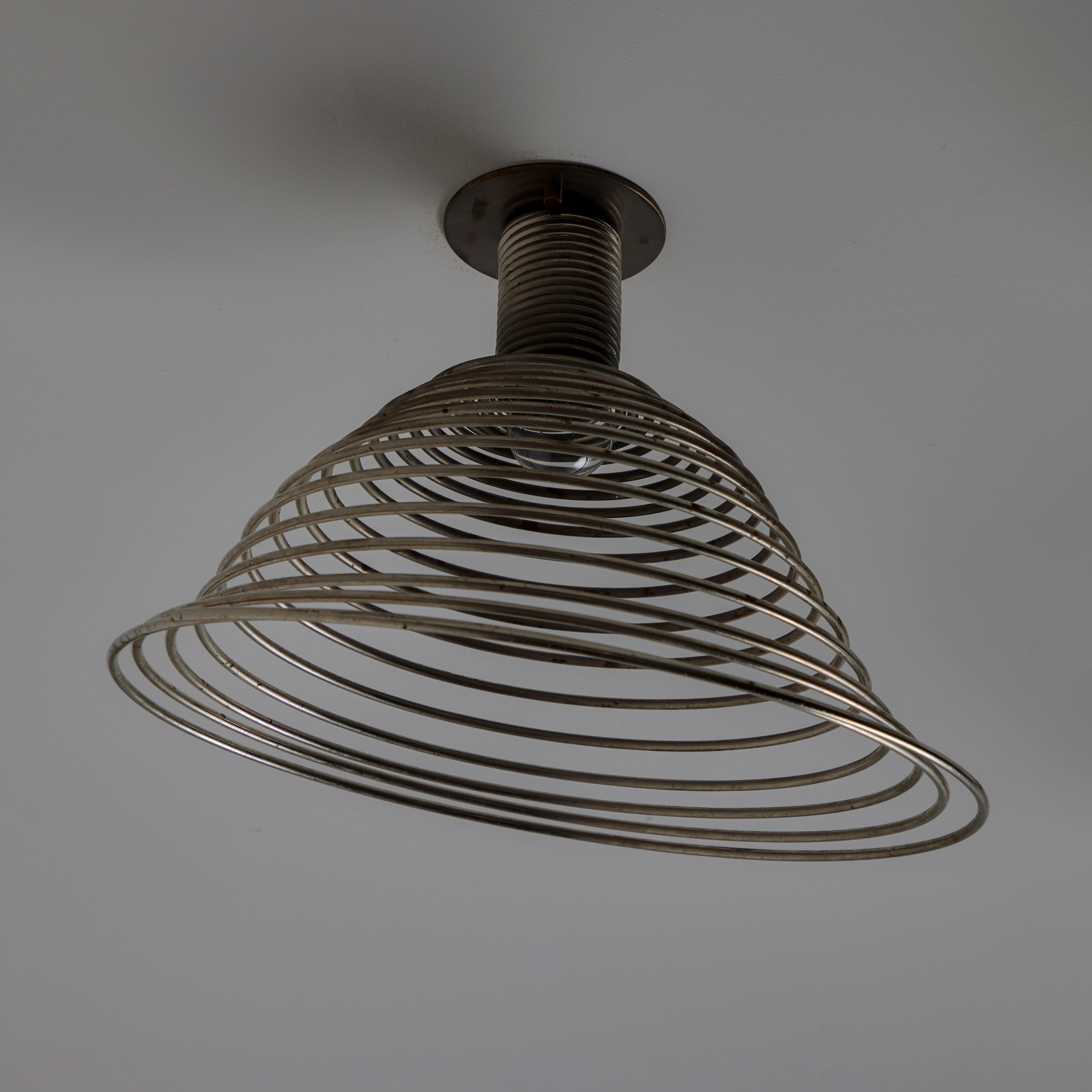 20th Century Single 'Spirali' Ceiling or Wall Light by Angelo Mangiarotti for Candle For Sale