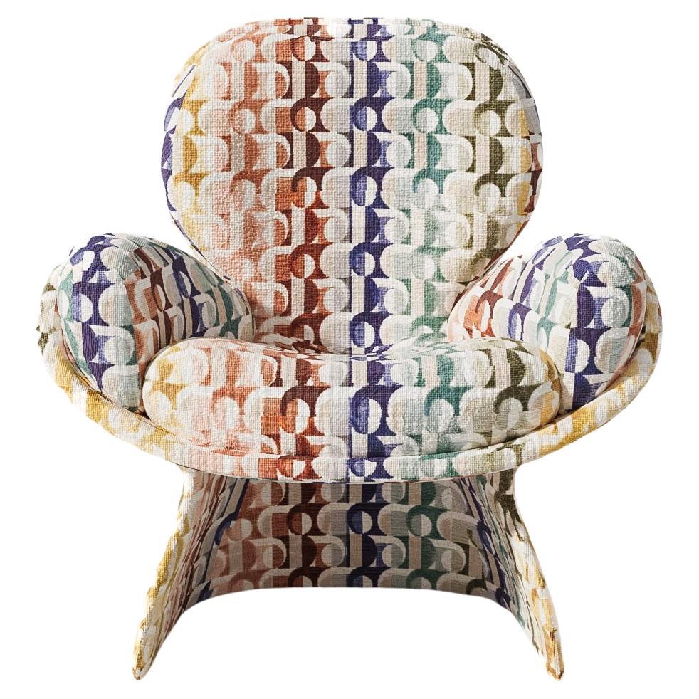 Spirale Chair in 'Abondance' Fabric Upholstery by Alexandre Ligios, Organic