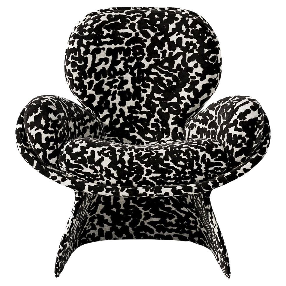 Spirale Chair in Ocema 'Black' Fabric Upholstery by Alexandre Ligios, Organic
