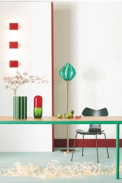 Spirale Colorful Balloon Brass Glass Floor Lamp 150 by Magic Circus Editions