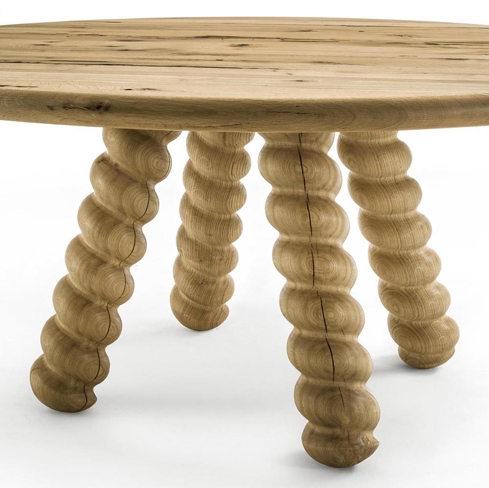raw oak dining table