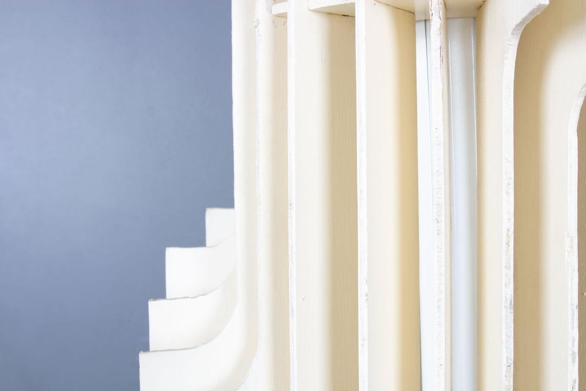 Contreplaqué Lampadaire spiralé Simeon Colin 1960 en vente