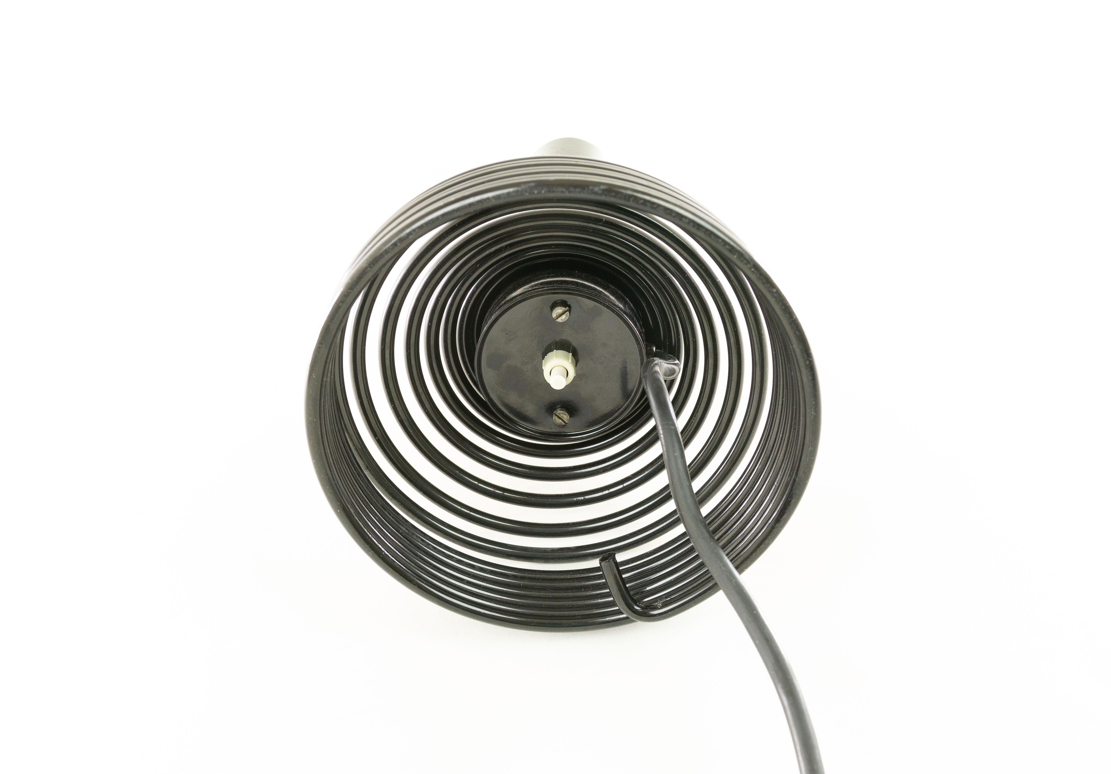 Laqué Lampe de table en spirale d'Angelo Mangiarotti pour bougie, 1970 en vente