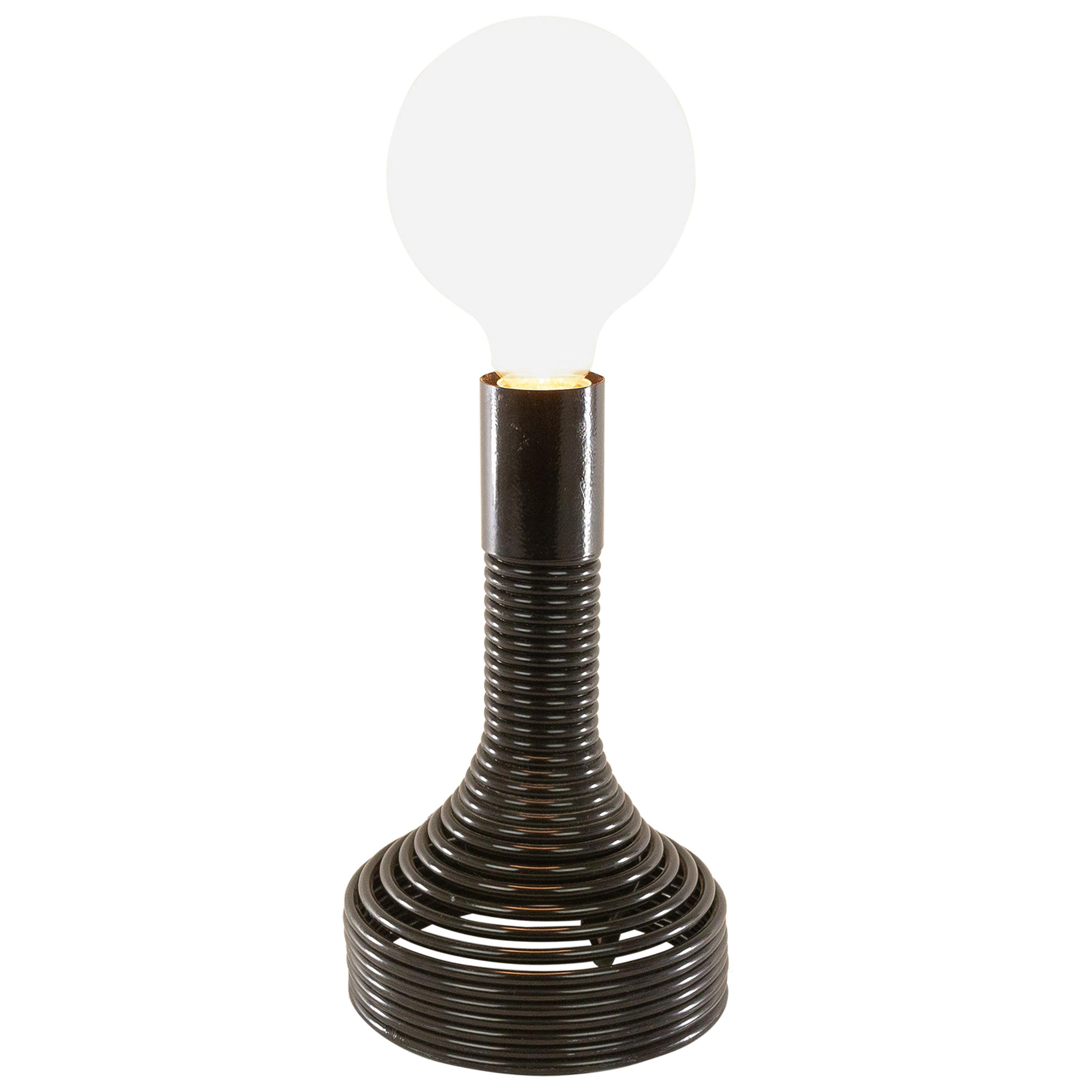 Lampe de table en spirale d'Angelo Mangiarotti pour bougie, 1970