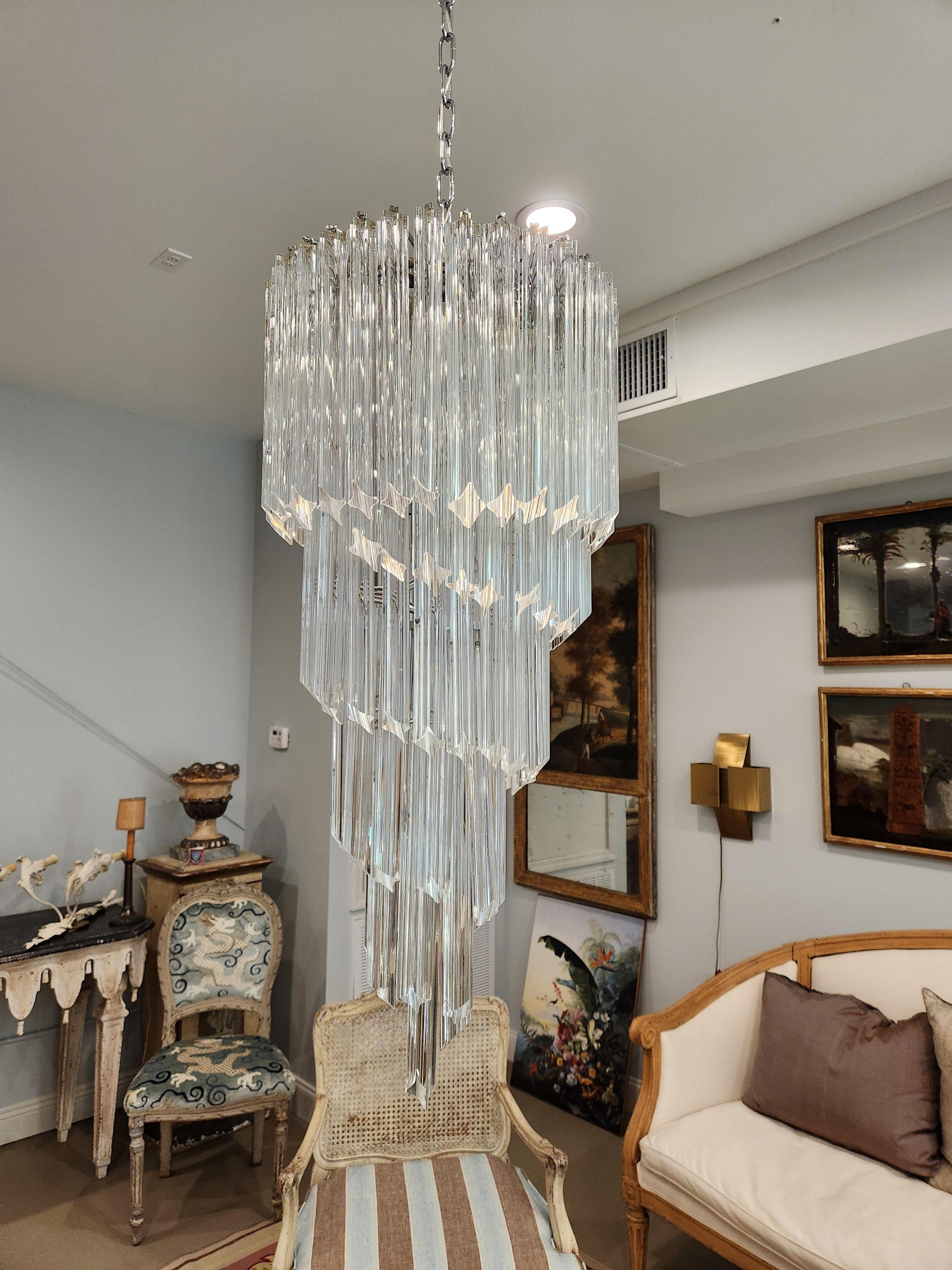Lampadario a spirale di Murano in vendita 1