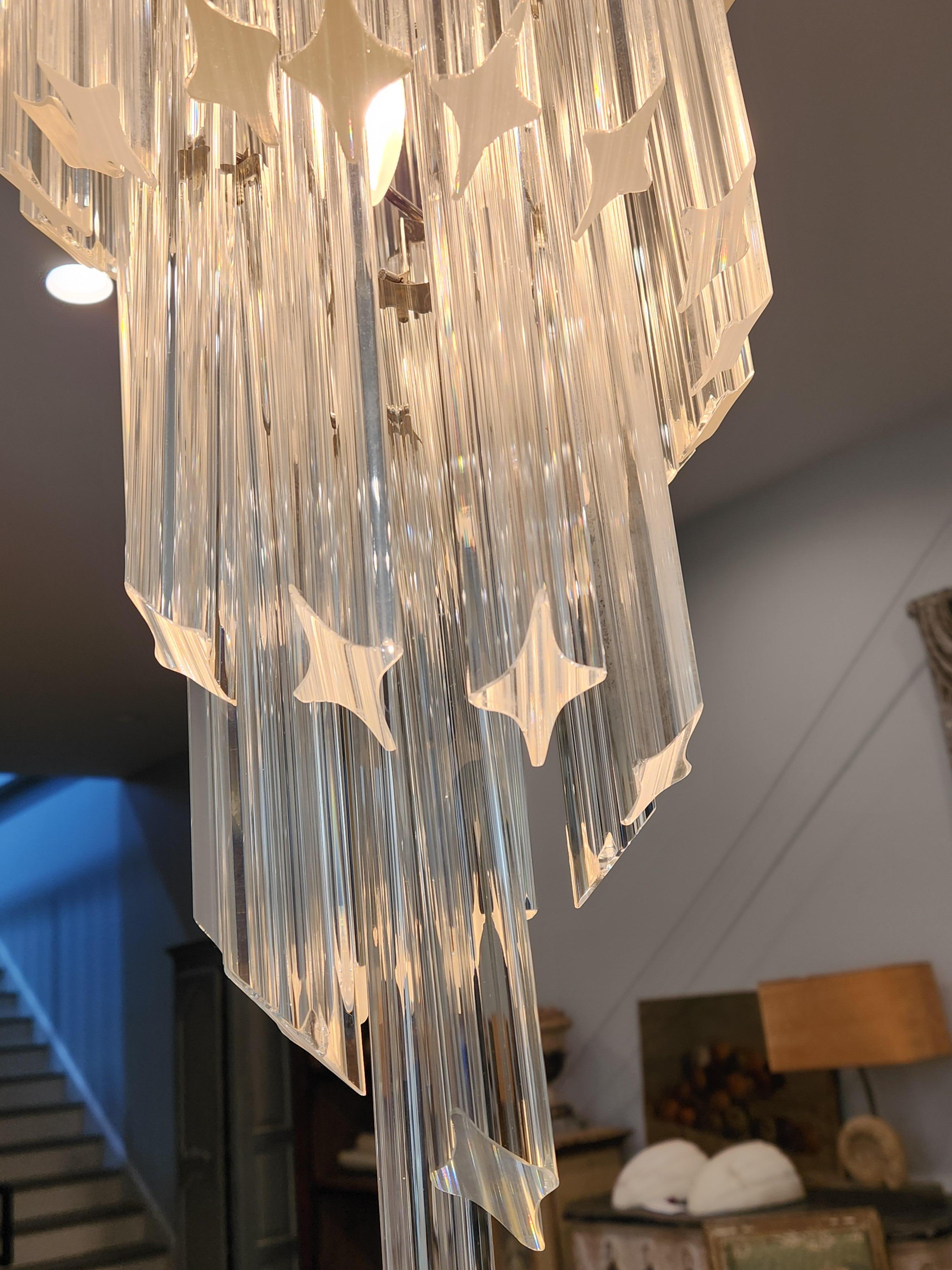 Lampadario a spirale di Murano in vendita 2