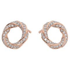 Spiralle Stud Earrings, 18k Rose Gold, 0.23ct