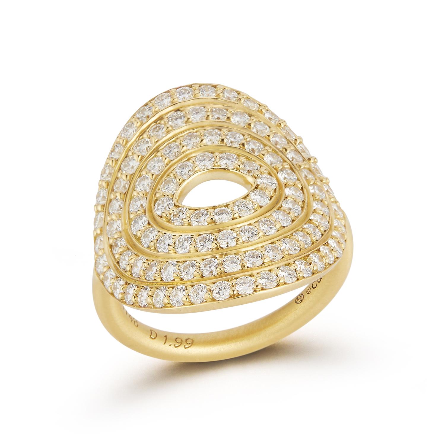 For Sale:  Carelle Spiralli Jumbo Diamond Cocktail Ring 2