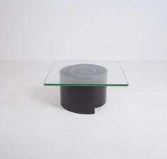 Spiralling Wood and Glass Coffee Table, circa 1970