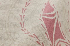 "Spiravine" Modern Art Nouveau Spiral Vine Taupe Flatweave Silk Rug