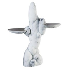 Spirit Carrara Marble Sculptural Stand by Bohinc Studio