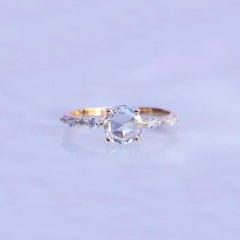 Spirit Dust Ring in 14K Gold & Rose Cut Diamond by Anastassia Sel Jewelry