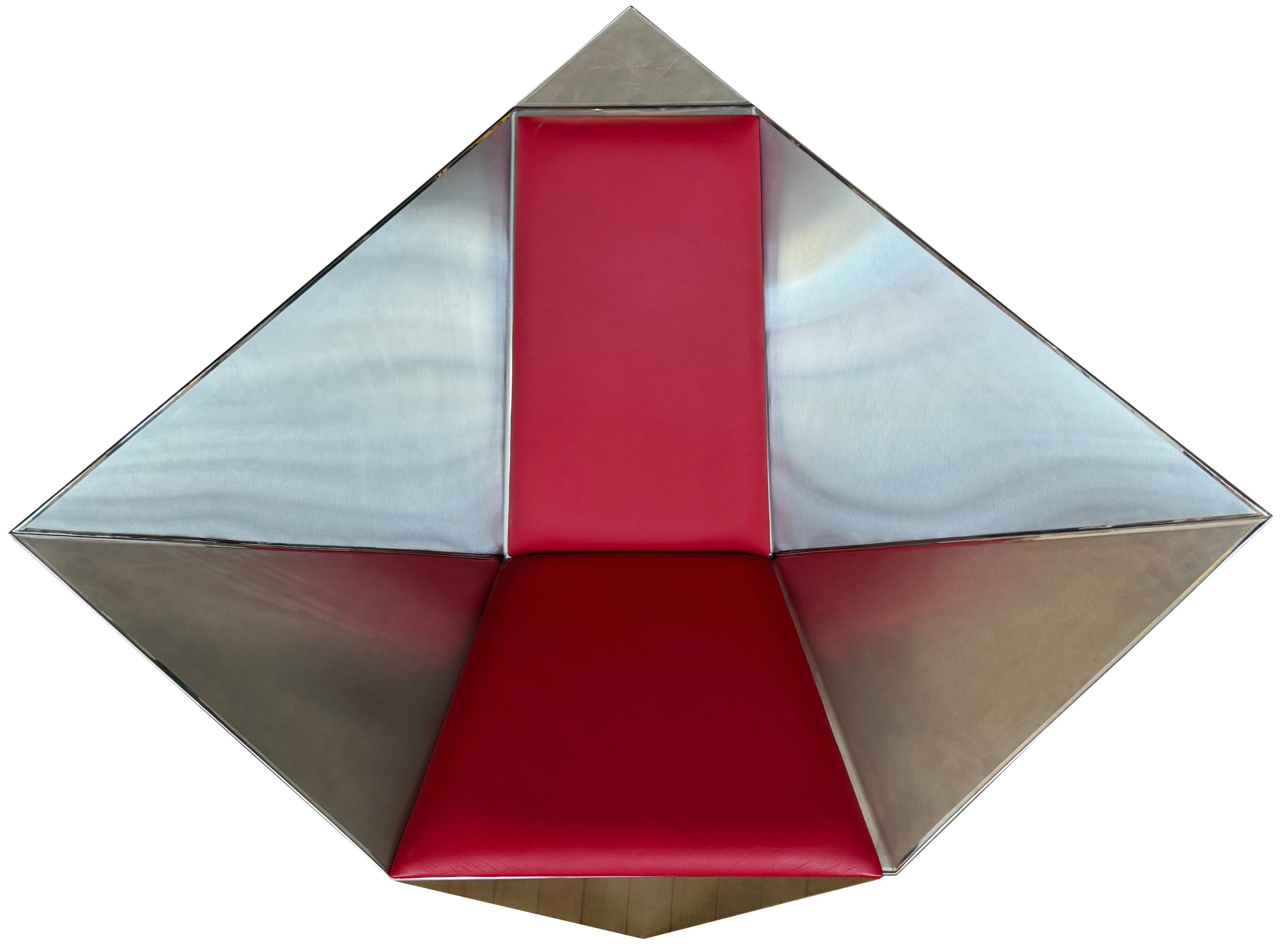 Modern Spirit House Chair by Daniel Liebskind for Nienkamper in Stainless Steel  For Sale