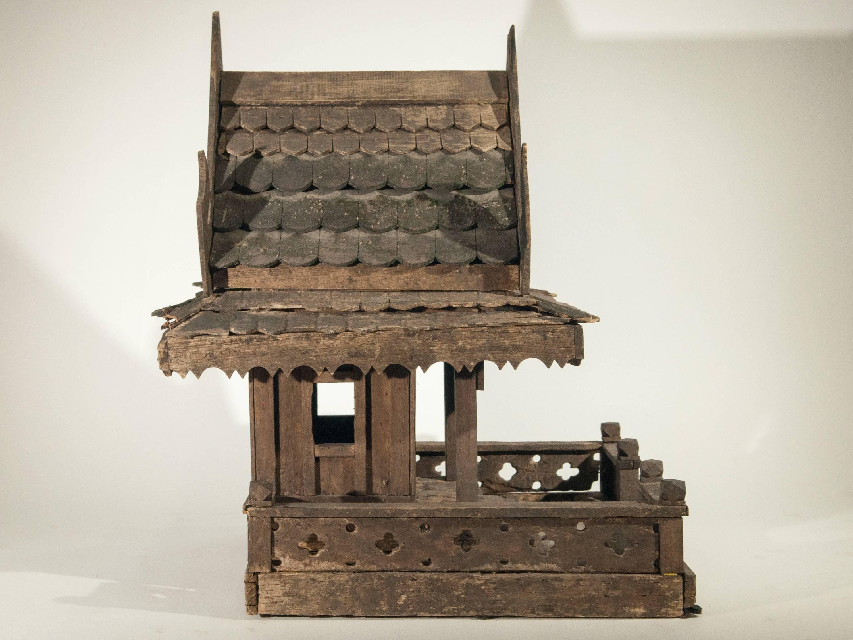 Spirit House from Northern Thailand, Teak, Mid-Late 20th Century 11
